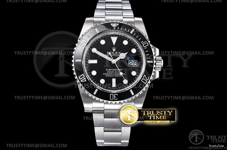 0308 Bold ROLSUB0280B – Submariner 116610LN 904L SS SS Black ARF V3 SH 1034